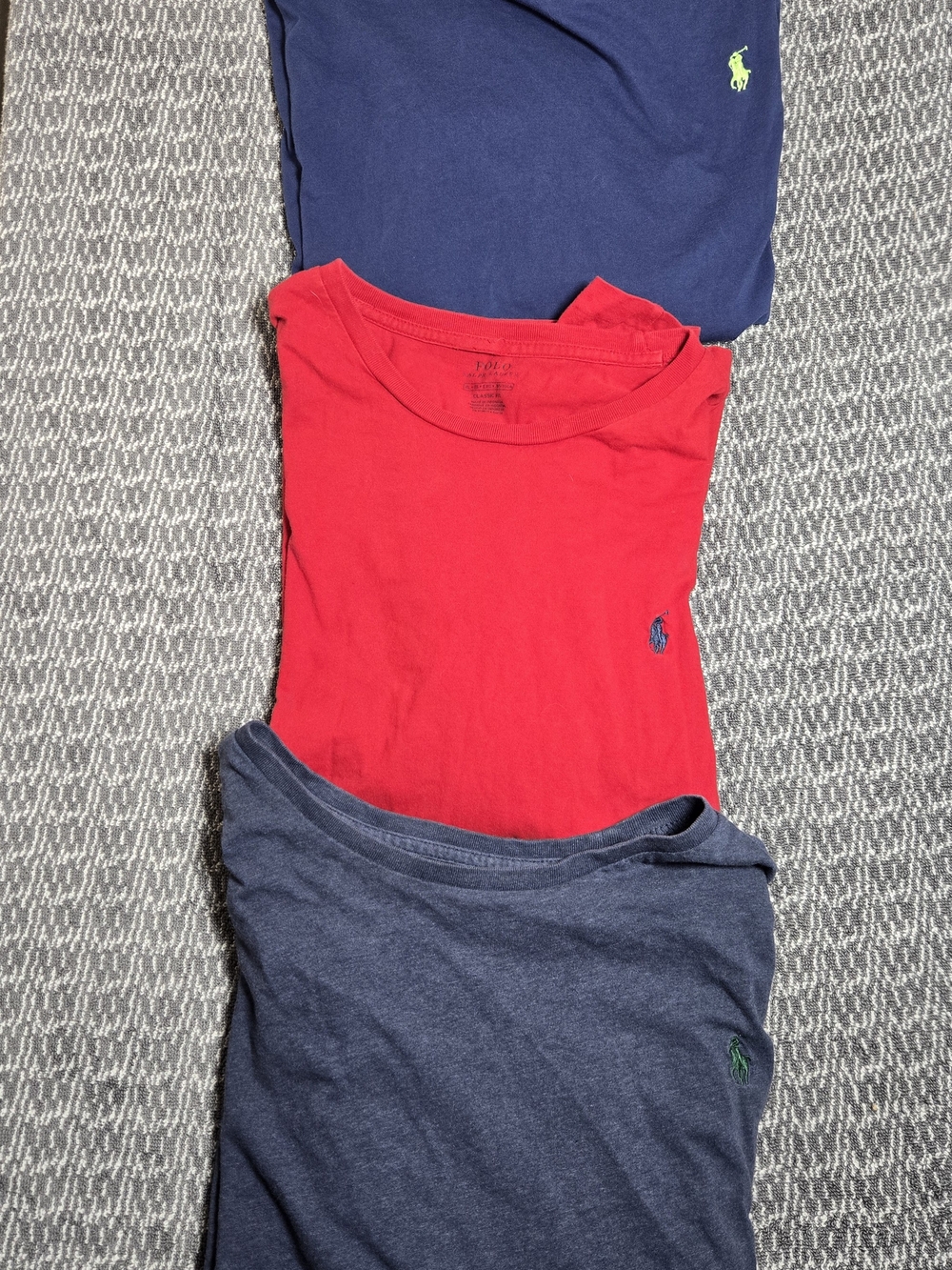 Ralph Lauren Polo Short Sleeve Tee Shirt Bundle Lot 3 Shirts